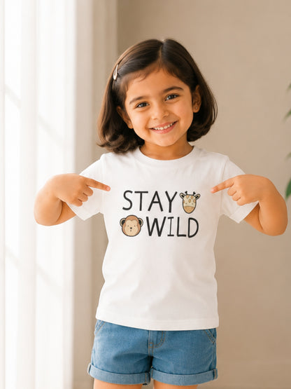 Stay Wild Kids Cotton T-Shirt