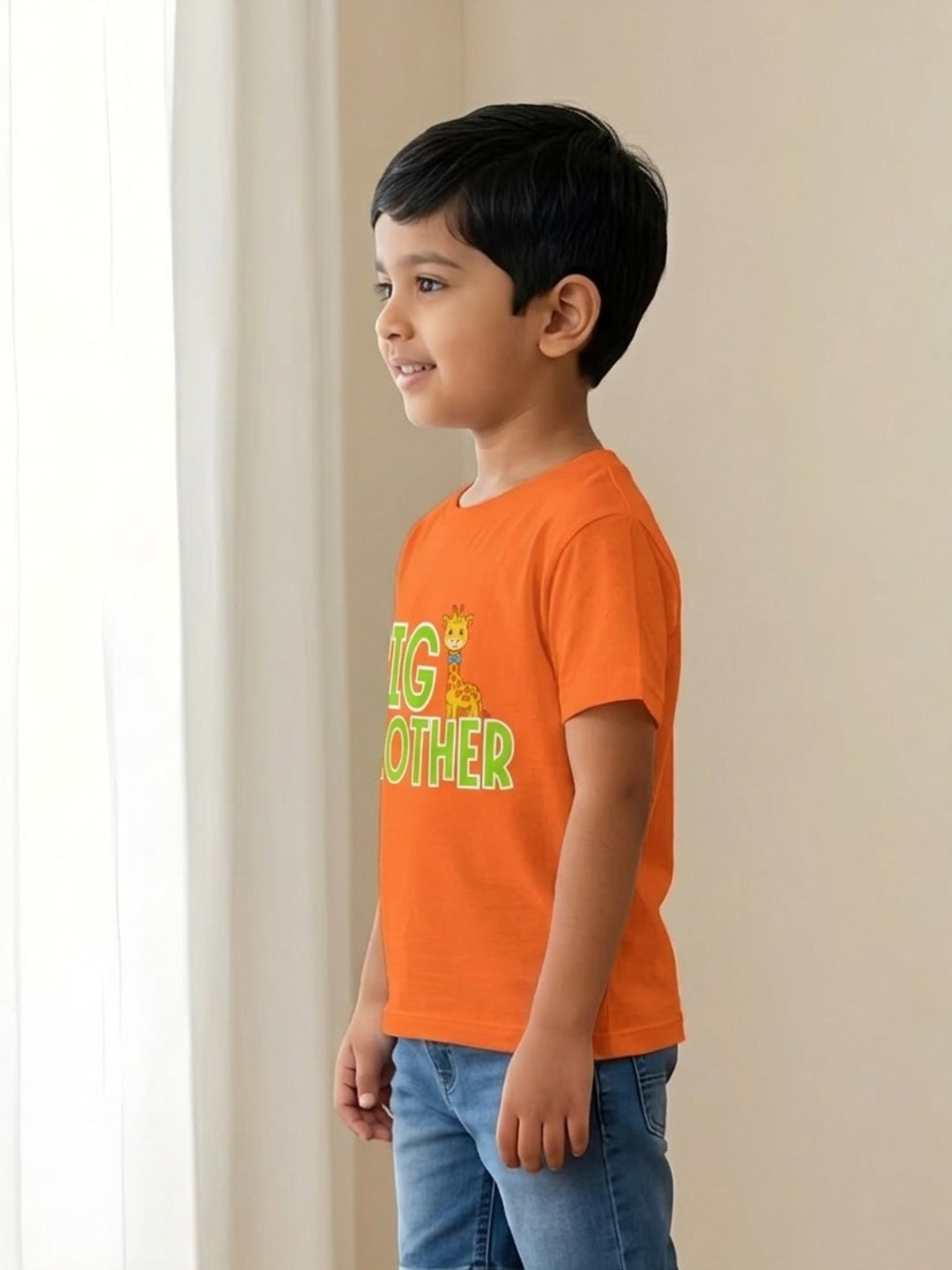 Big Brother Giraffe Kids Cotton T-shirt