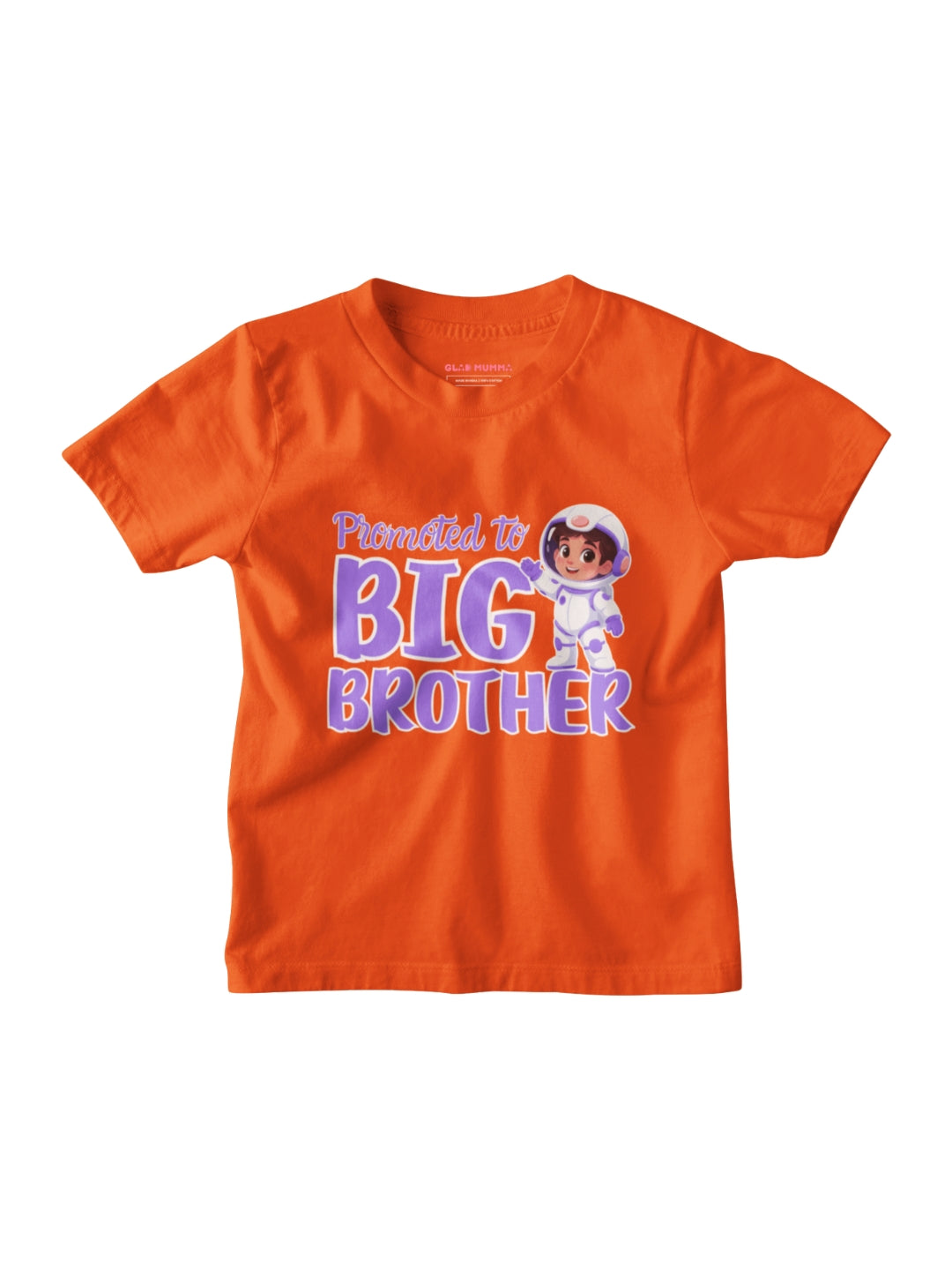 Promoted to Big Brother Astronaut Cotton T-Shirt for Kids