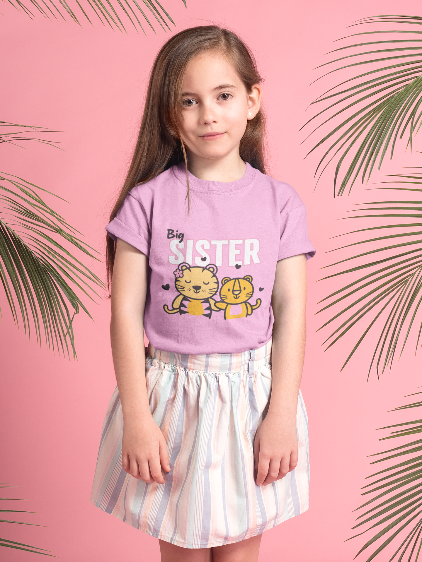 Big Sister T-Shirt for Girls | 100% Cotton Kids Tee