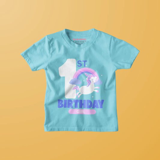 1st Birthday Girl Unicorn Kids T-Shirt