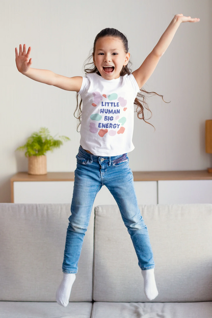 Little Human Big Energy Kids T-Shirt