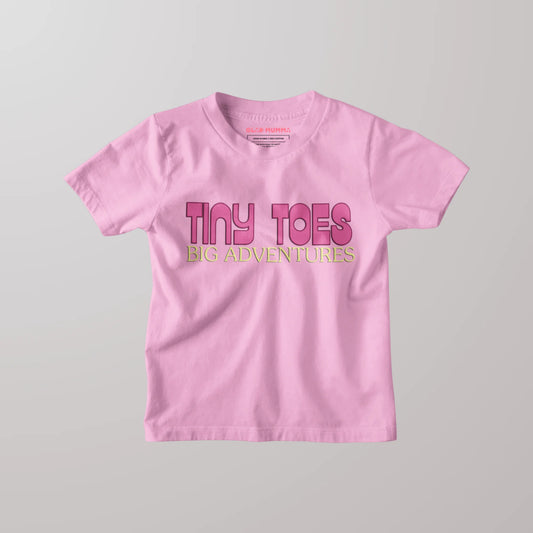 Tiny Toes Big Adventures Kids T-Shirt