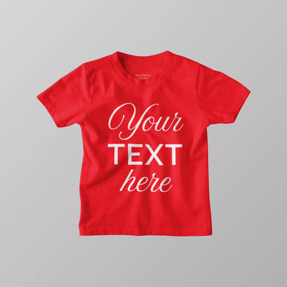 Your Text Here Customised Kids Red T-Shirt