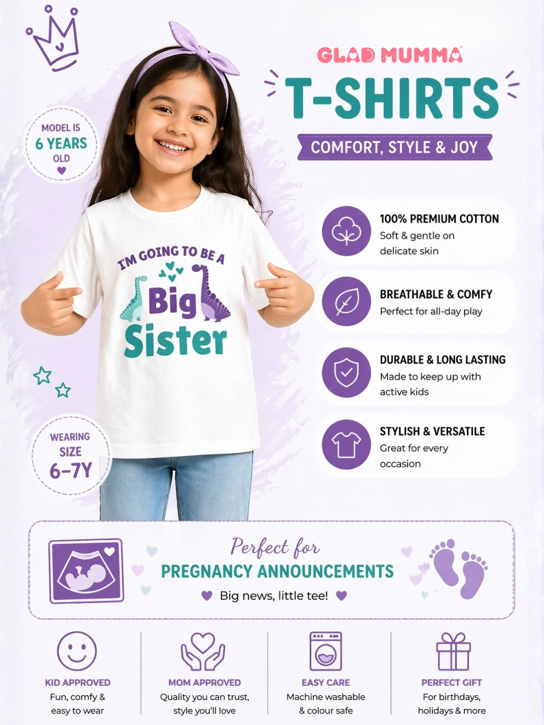 I'm Going To Be a Big Sister Announcement Kids T-shirt