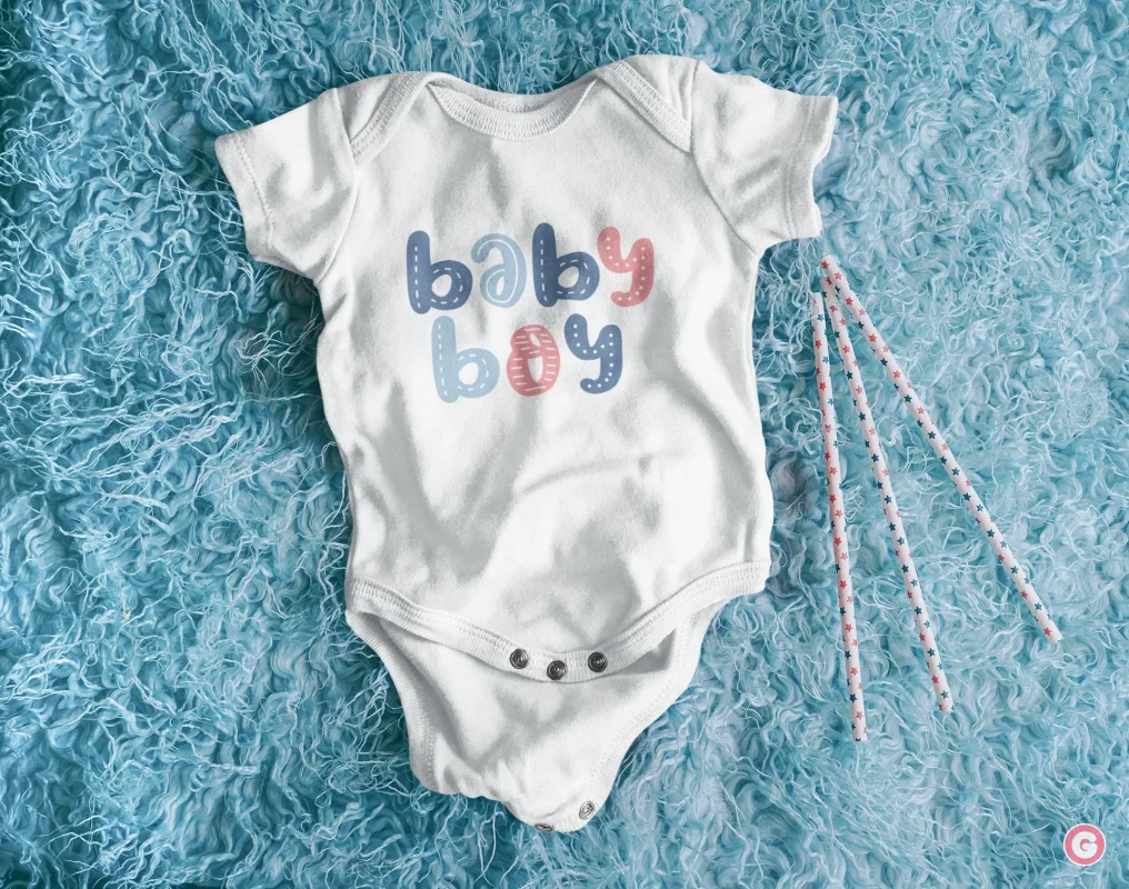 Adorable Baby Boy White Cotton Onesie