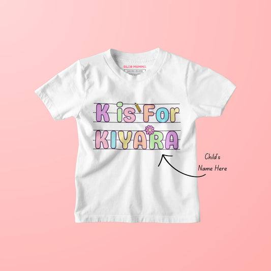 Alphabet Customised Name Kids T-Shirt