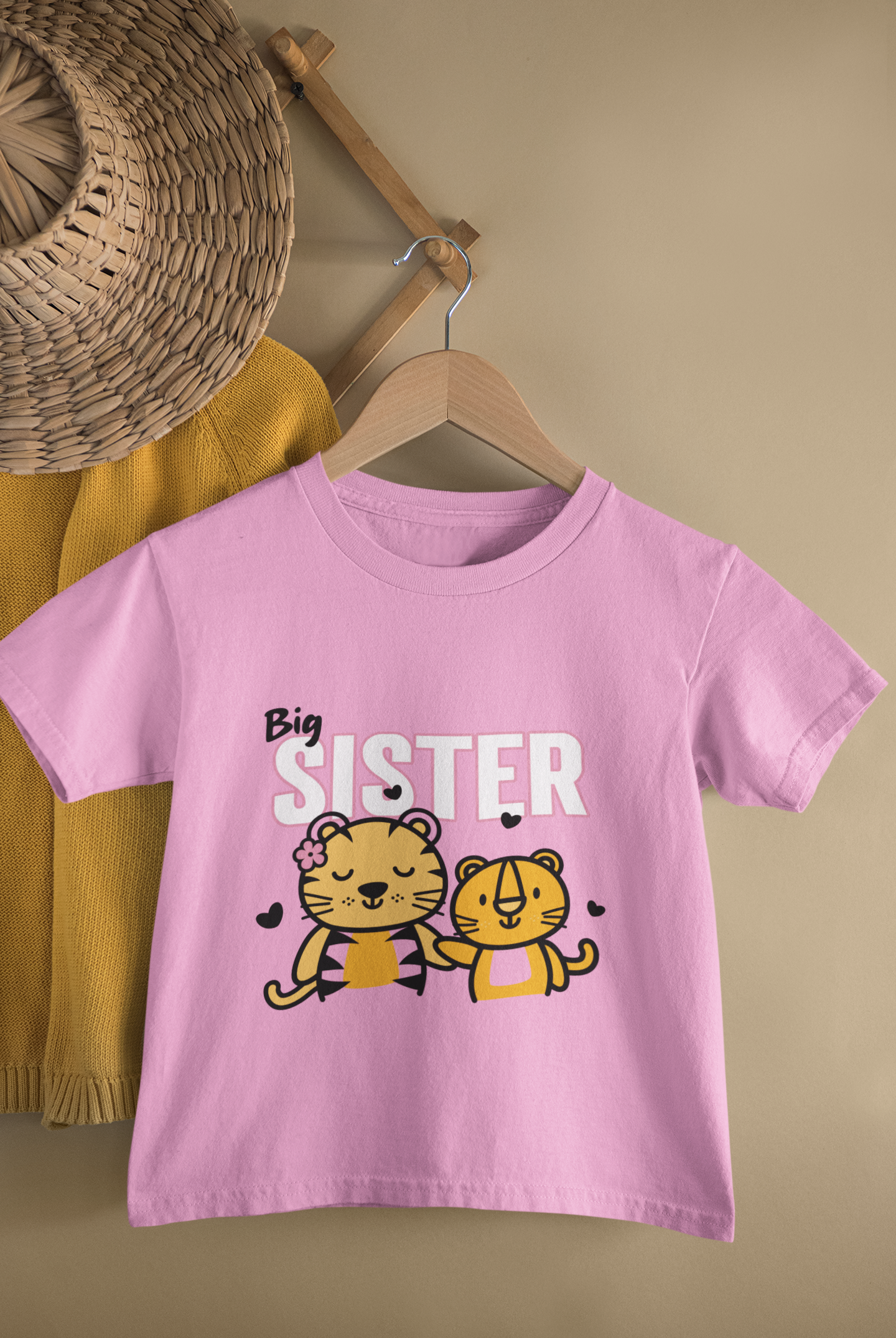 Big Sister T-Shirt for Girls | 100% Cotton Kids Tee