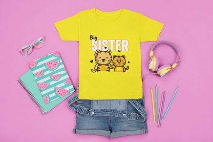 Big Sister T-Shirt for Girls | 100% Cotton Kids Tee