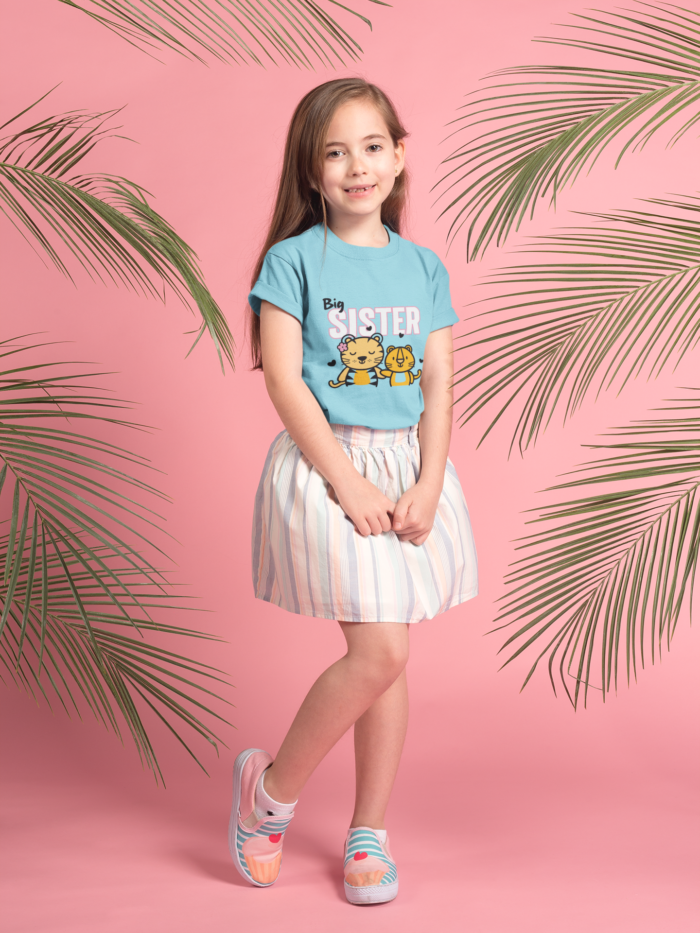 Big Sister T-Shirt for Girls | 100% Cotton Kids Tee