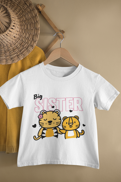 Big Sister T-Shirt for Girls | 100% Cotton Kids Tee