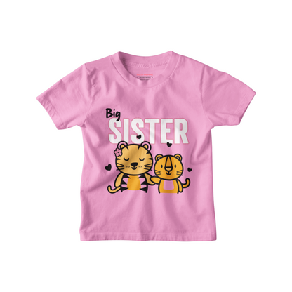 Big Sister T-Shirt for Girls | 100% Cotton Kids Tee