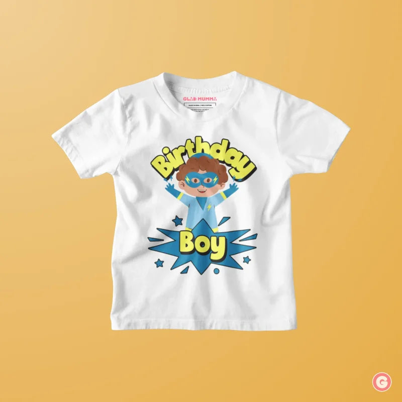 Birthday Super-boy Cotton T-Shirt for Kids - Tshirt