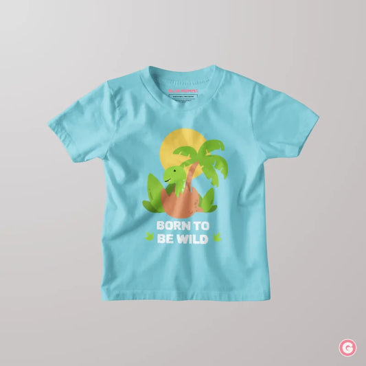 Born To Be Wild Cotton T-Shirt for Kids - Tshirt
