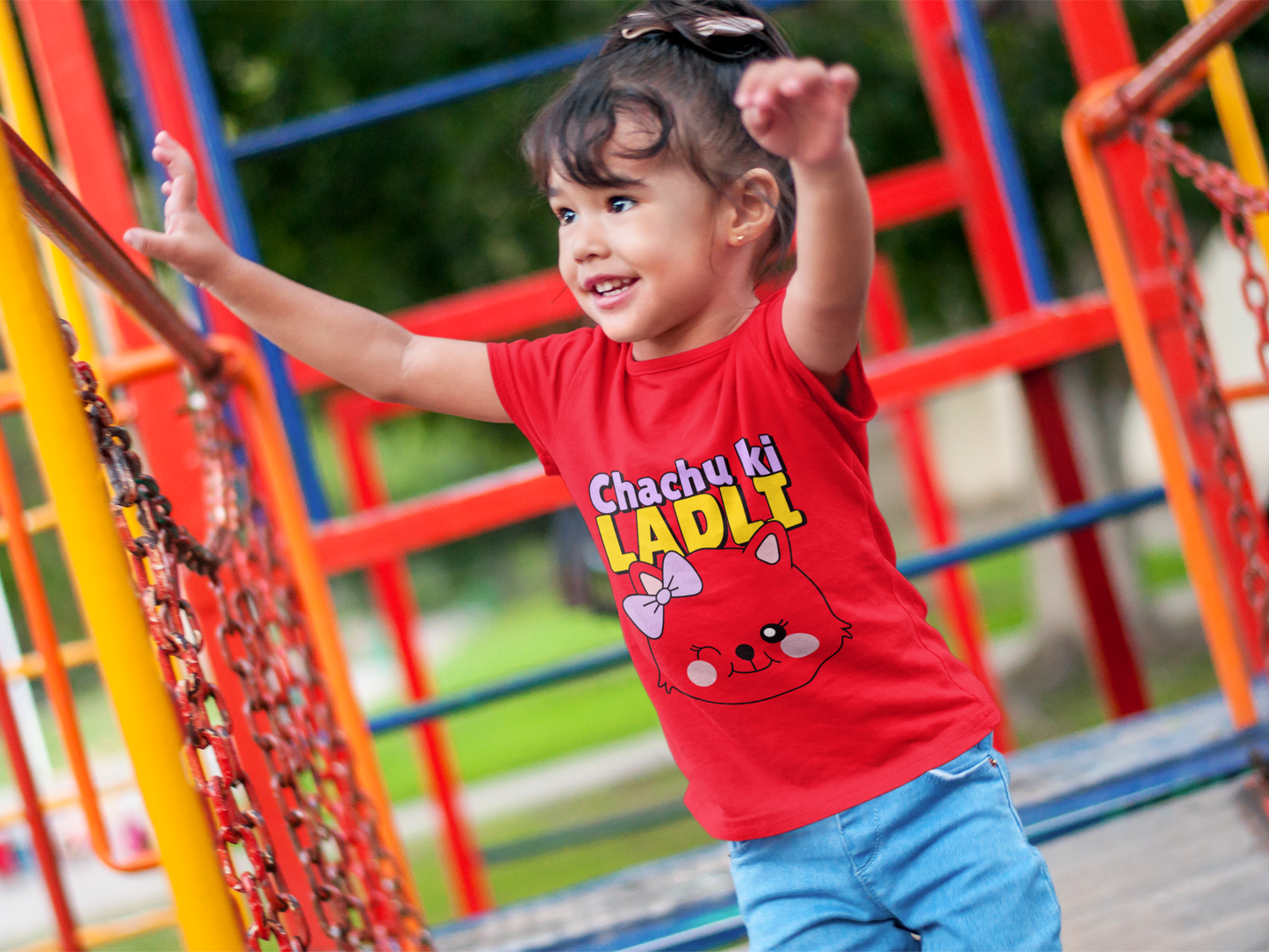 Chachu Ki Ladli Girls Cotton T-Shirt