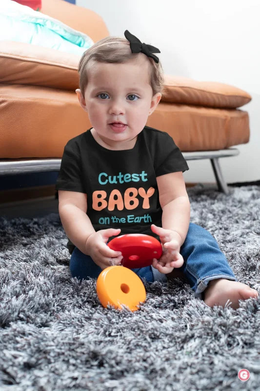 Cutest Baby on Earth Cotton Kids T-Shirt - Tshirt