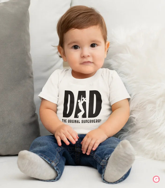 Dad The Original Superhero Kids Cotton T-shirt - Tshirt