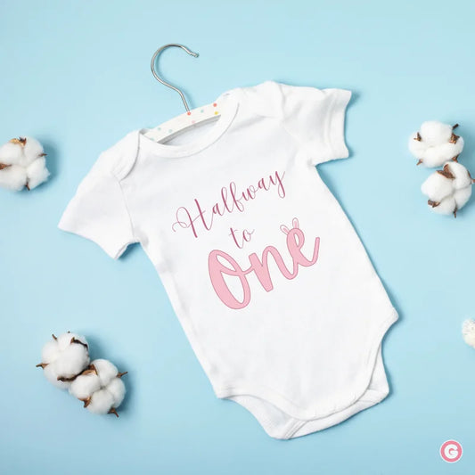 Halfway to One Milestone with Adorable Baby Onesie