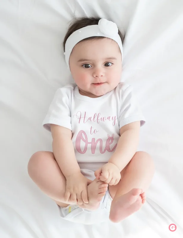 Halfway to One Milestone with Adorable Baby Onesie