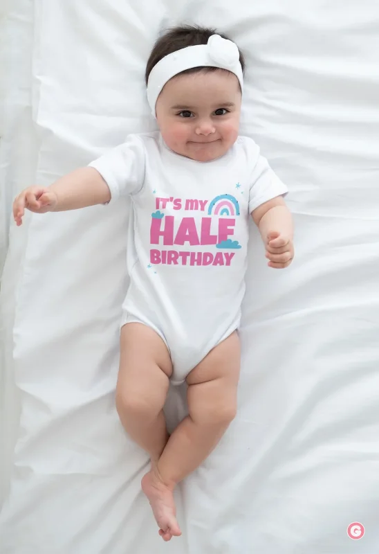It’s My Half Birthday Rainbow Cotton Onesie for Infants - Baby