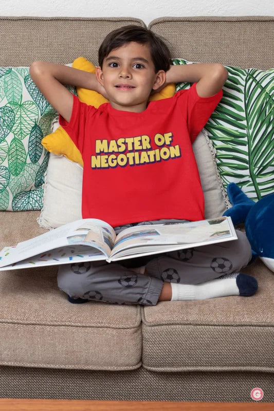 Master Of Negotiation Kids Cotton T-Shirt - Tshirt