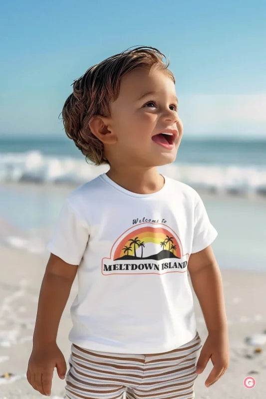 Meltdown Island Toddler Cotton T-Shirt - Kids Tshirt
