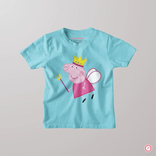 Peppa Pig Princess Kids Cotton T-Shirt - 0-3 M / Sky Blue - Tshirt