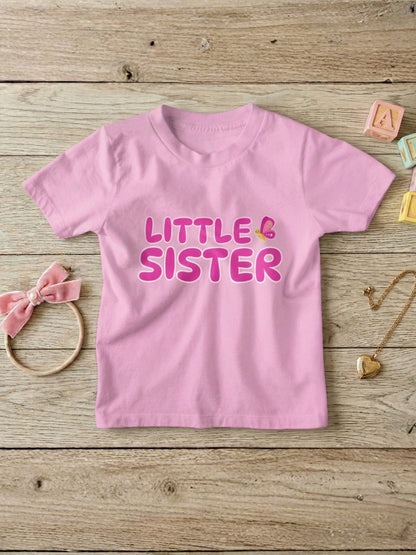 Little Sister Butterfly Kids Cotton T-shirt