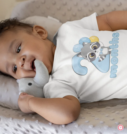Two Months Fox Graphic Cotton Baby Onesie - 0-3 M