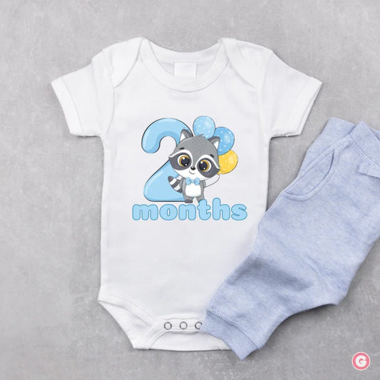 Two Months Fox Graphic Cotton Baby Onesie - 0-3 M