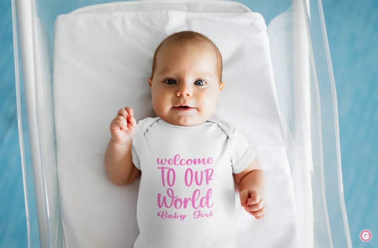 Welcome to Our World Newborn Baby Girl Cotton Onesie